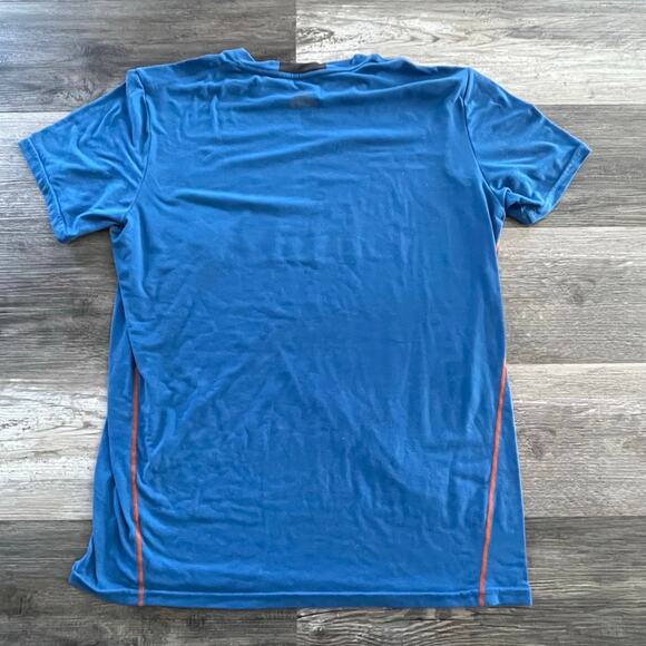 Blue Prana Abstract Hidden Mountain Landscape Block Graphic T-Shirt - Picture 2 of 6